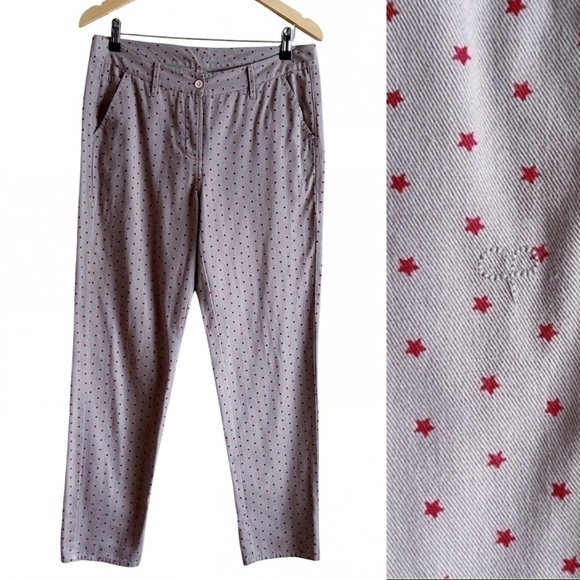 Chinti and Parker Red Star Tapered Leg 100% Cotton Pants in Tan, Size‎ Small - Picture 1 of 11